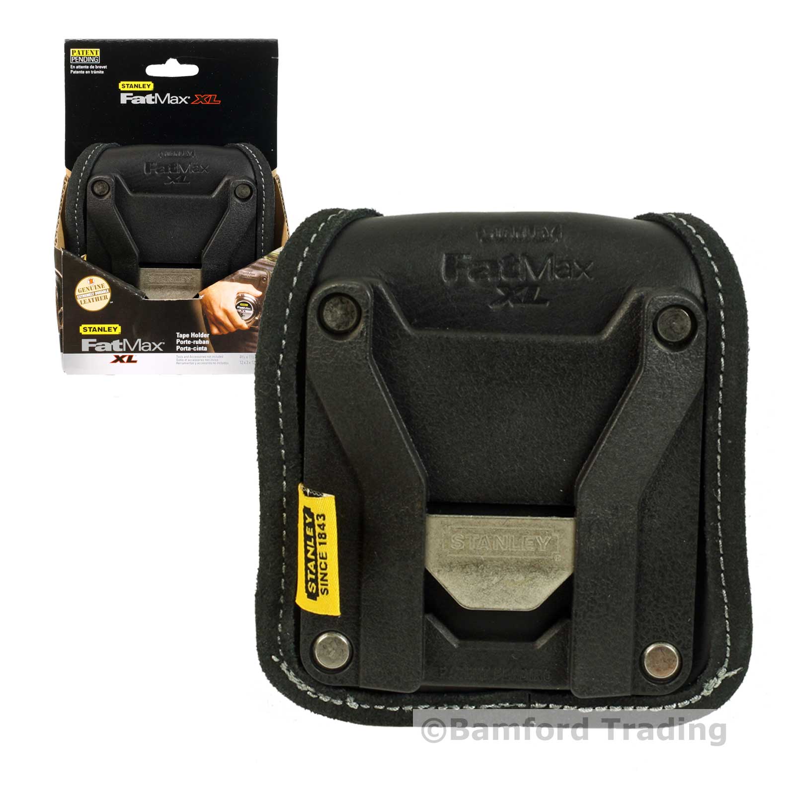 New Stanley FatMax XL Tough Leather Tradesmans Tape Measure Belt Holder ...