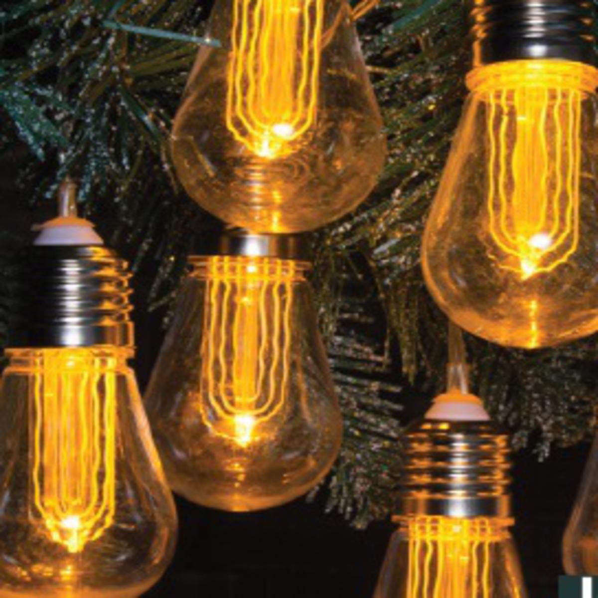 20 Vintage Small Retro Style LED Bulb Light Chain Indoor Outdoor Low