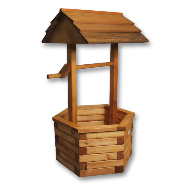 Large Wooden Wishing Well Garden Planter Large Wooden Wishing Well Garden Planter