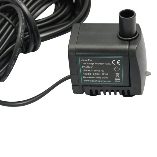 450 Low Voltage Water Feature Fountain Pump with 8m Cable and Light Off