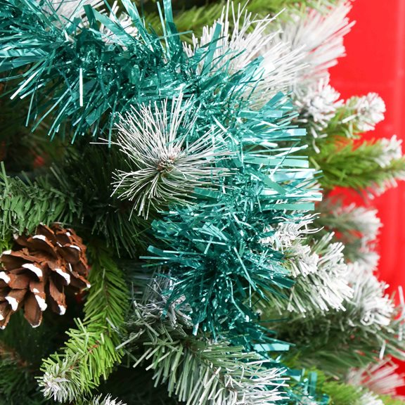 2m 10cm Luxury Chunky Cut Blue Christmas Tree Tinsel UK Made