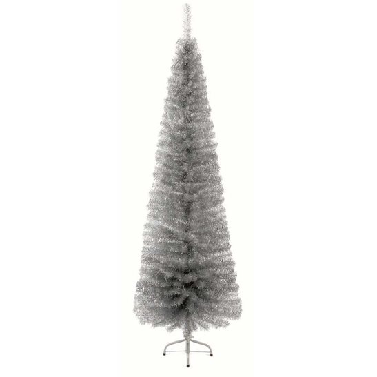 6 6ft Silver Luxiury Indoor Slim Pencil Pine Artificial Christmas 6 6ft Silver Luxiury Indoor Slim Pencil Pine Artificial Christmas Tree