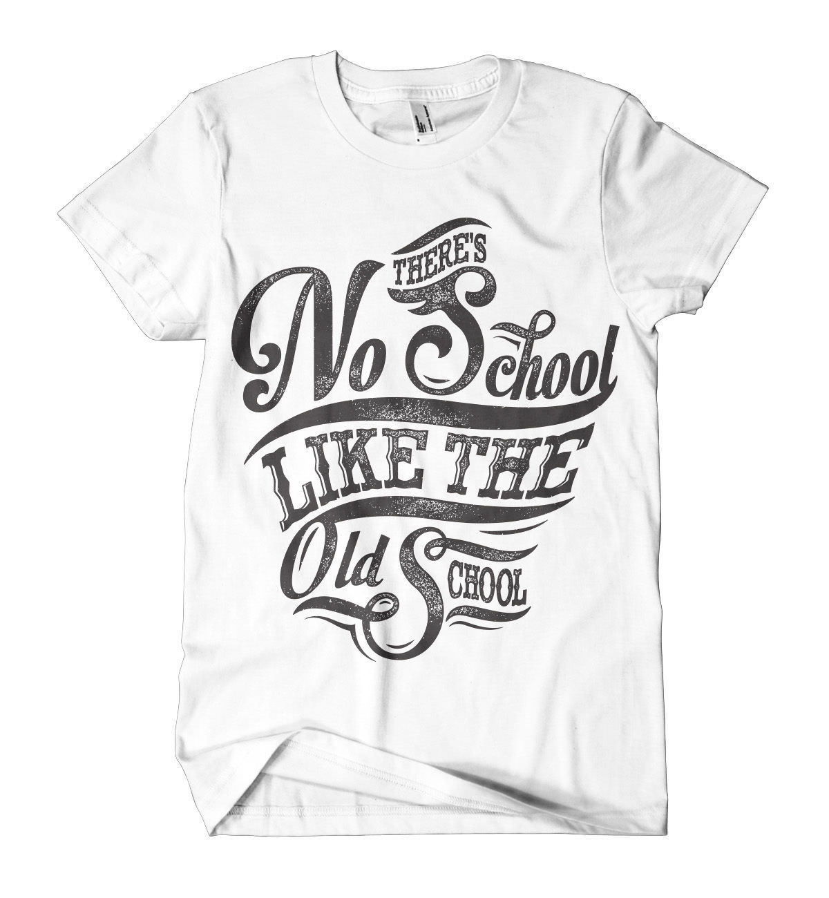 Old School Typography Printed T Shirt Hipster Design Print Tee Street ...