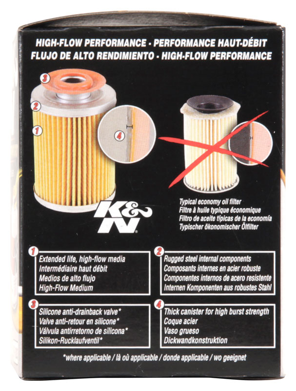 K&N HP1003 Replacement Automotive Oil Filter fits Scion tC 2.4L L4 F/I