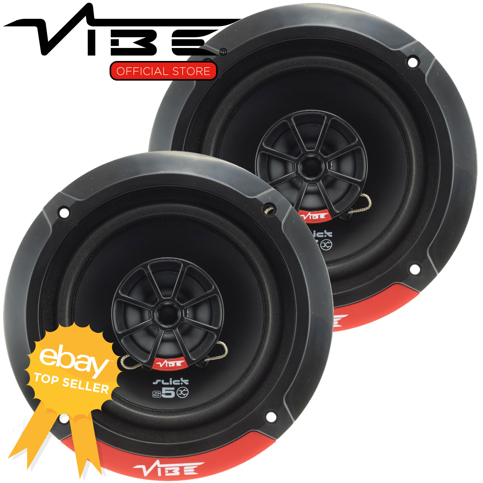 VIBE Audio Slick 5" Inch Car Van 70W 2 Way Coaxial Speakers Sold as a
