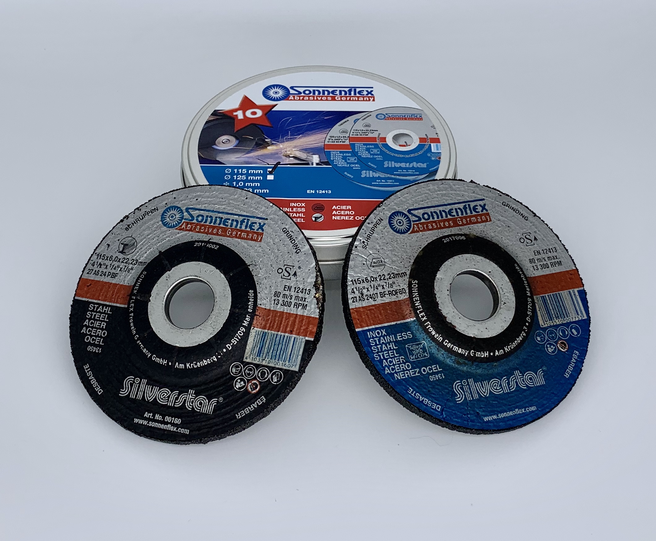 10 Pack Metal Grinding Discs 115mm x 22.2mm x 6mm Discs Depressed Centre Angle 10 Pack Metal Grinding Discs 115mm x 22.2mm x 6mm Discs Depressed Centre Angle