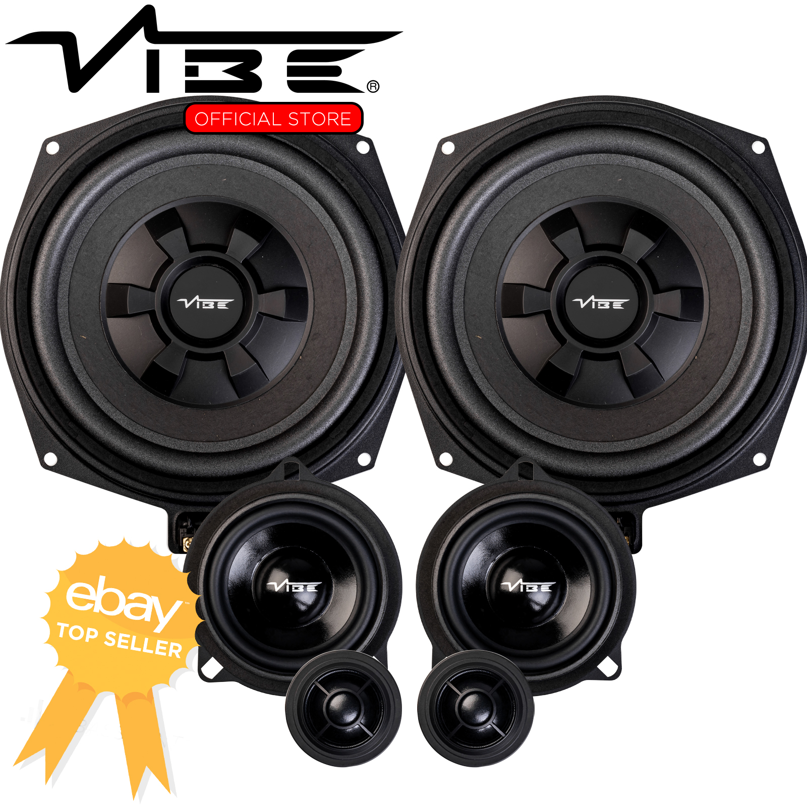 Vibe Car Amplifer + Subwoofer + Speaker Upgrade Kit for