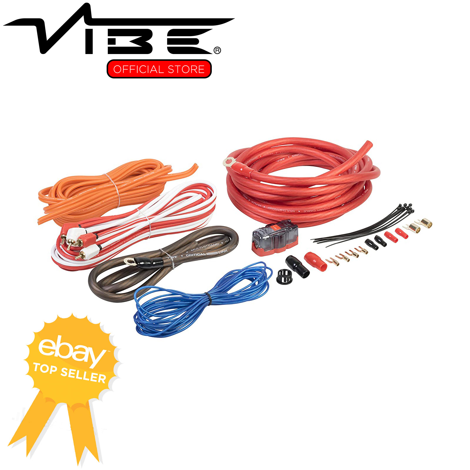 VIBE Amp Wiring Kit 2000 Watts Subwoofer Speaker Amplifier Car Audio eBay