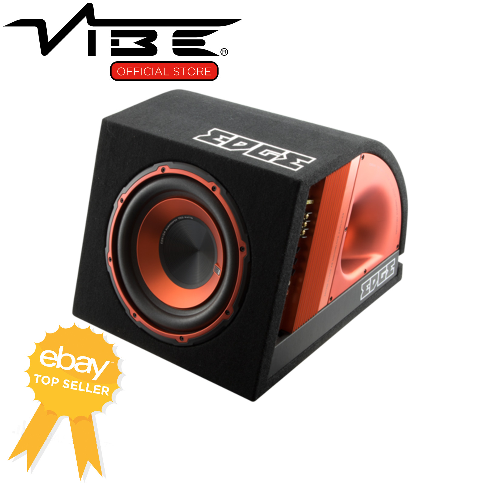 EDGE 10" Car Audio 750W Peak Sub Active Bass Subwoofer Speaker Amp