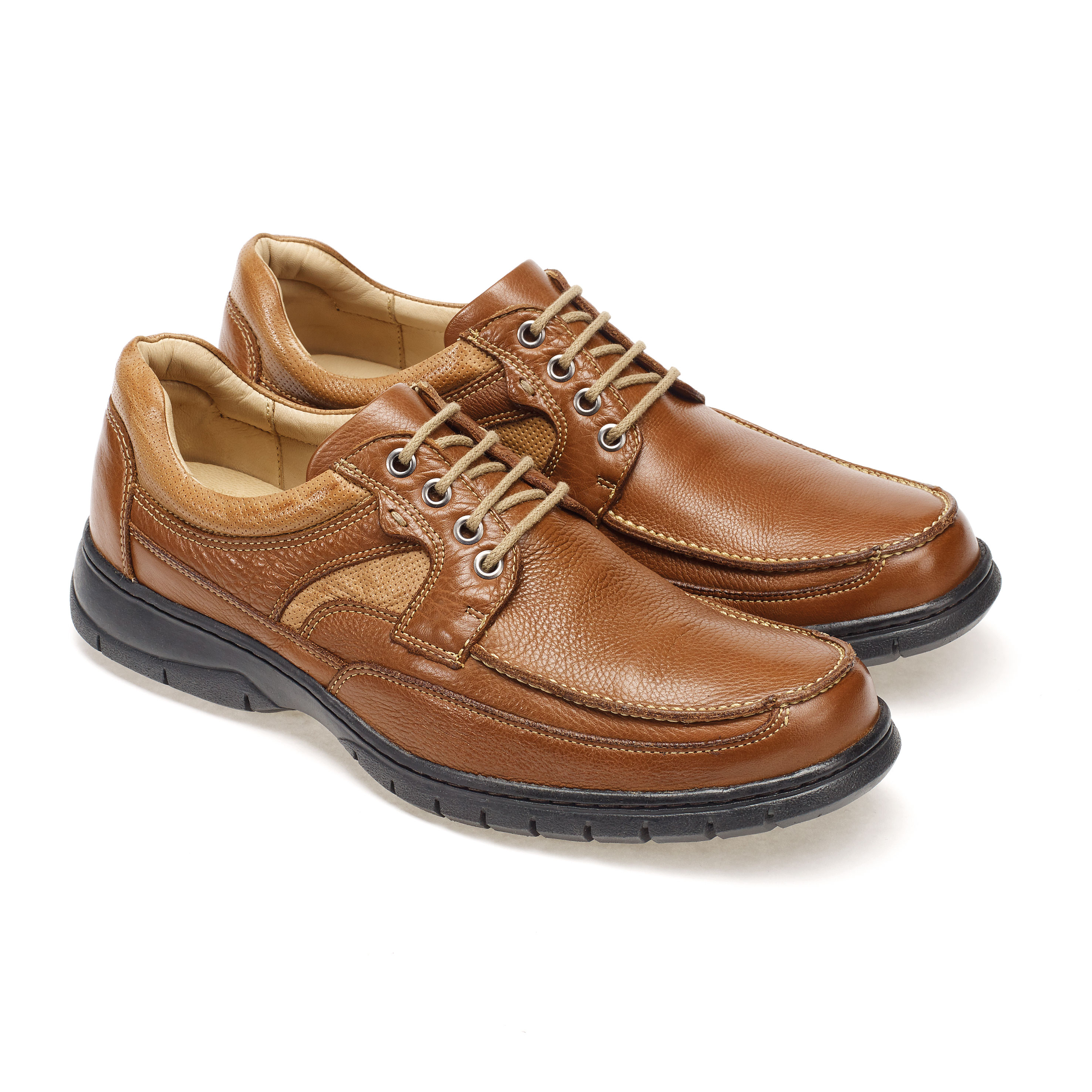 Anatomic &amp; Co Julio Mens Cognac/Brown Leather Lace Up