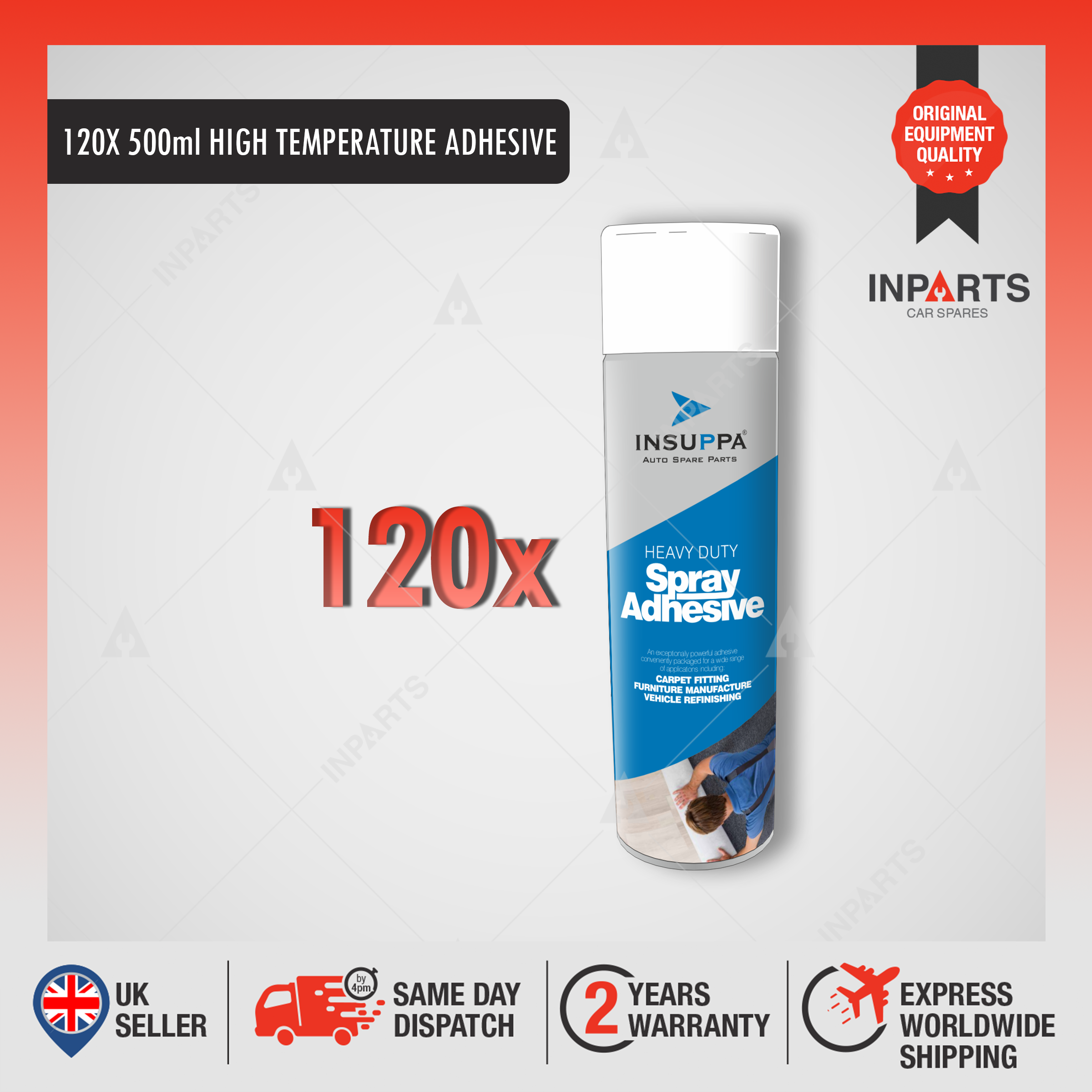 500Ml High Temperature Adhesive Spray Carpet Glue For Cars Van Lining Heavy Duty