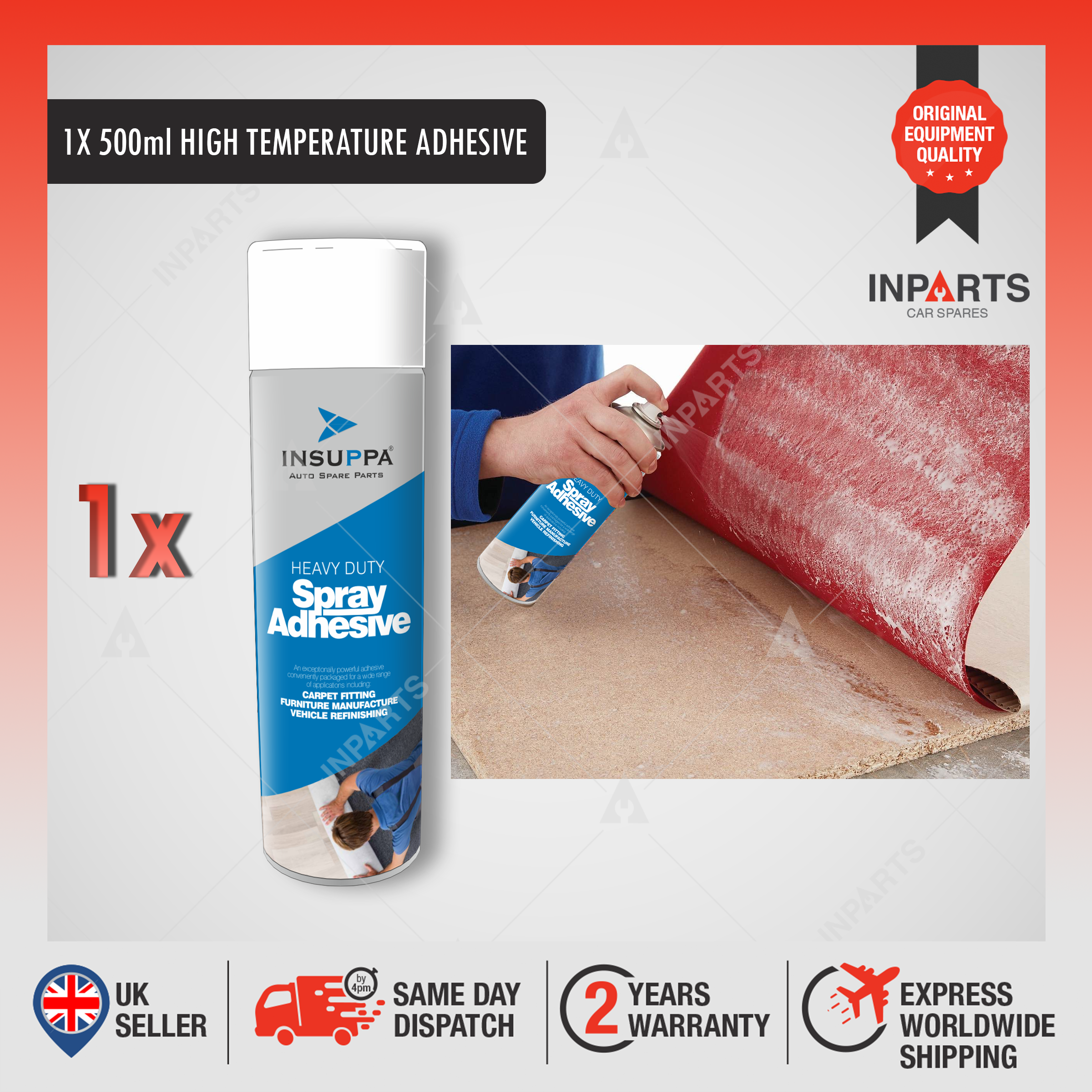 500Ml High Temperature Adhesive Spray Carpet Glue For Cars Van Lining Heavy Duty