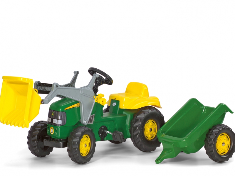 Rolly John Deere Kids Ride On Pedal Tractor with Frontloader