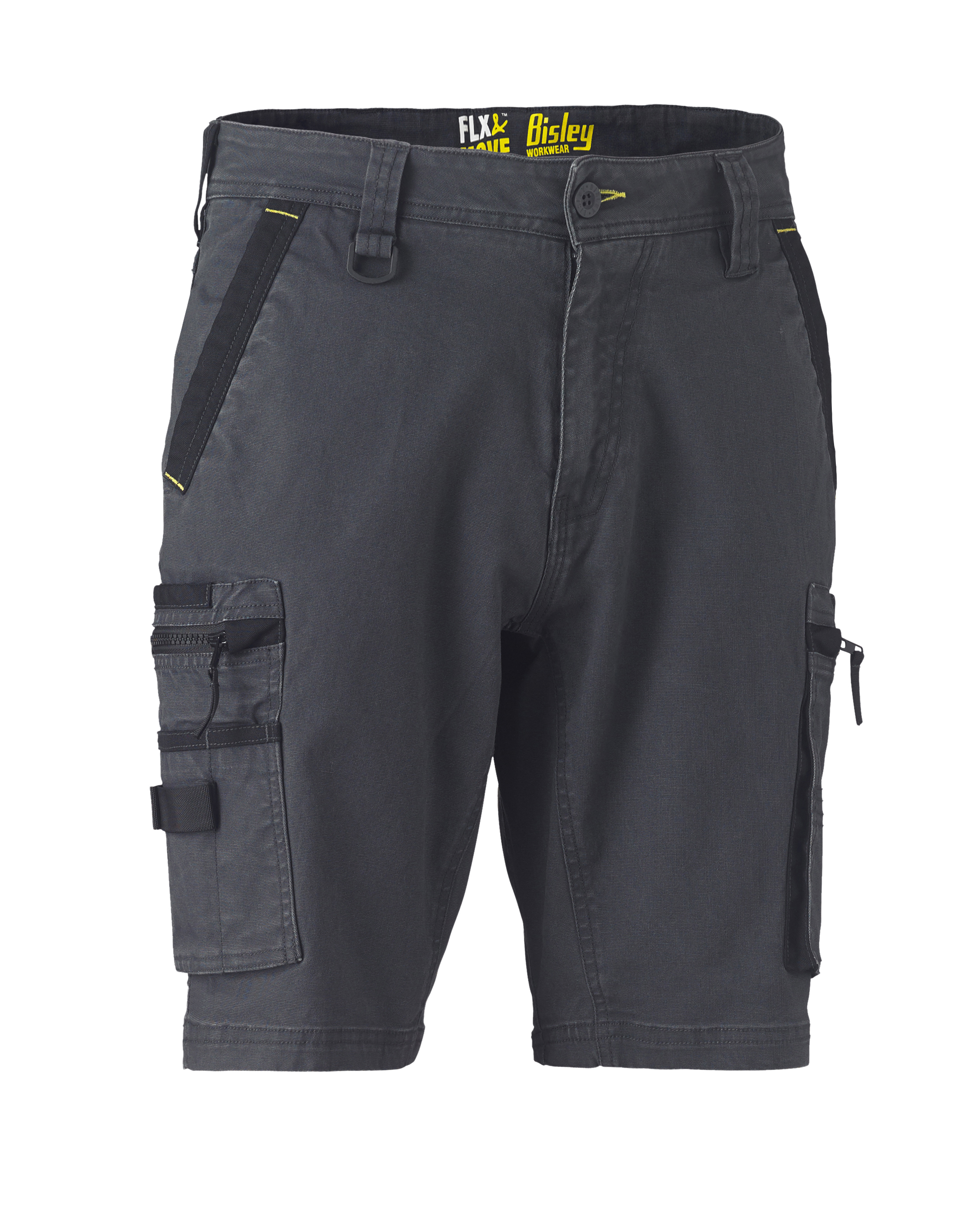 Bisley Flex & Move Stretch Utility Cargo Shorts Charcoal - Picture 15 of 24