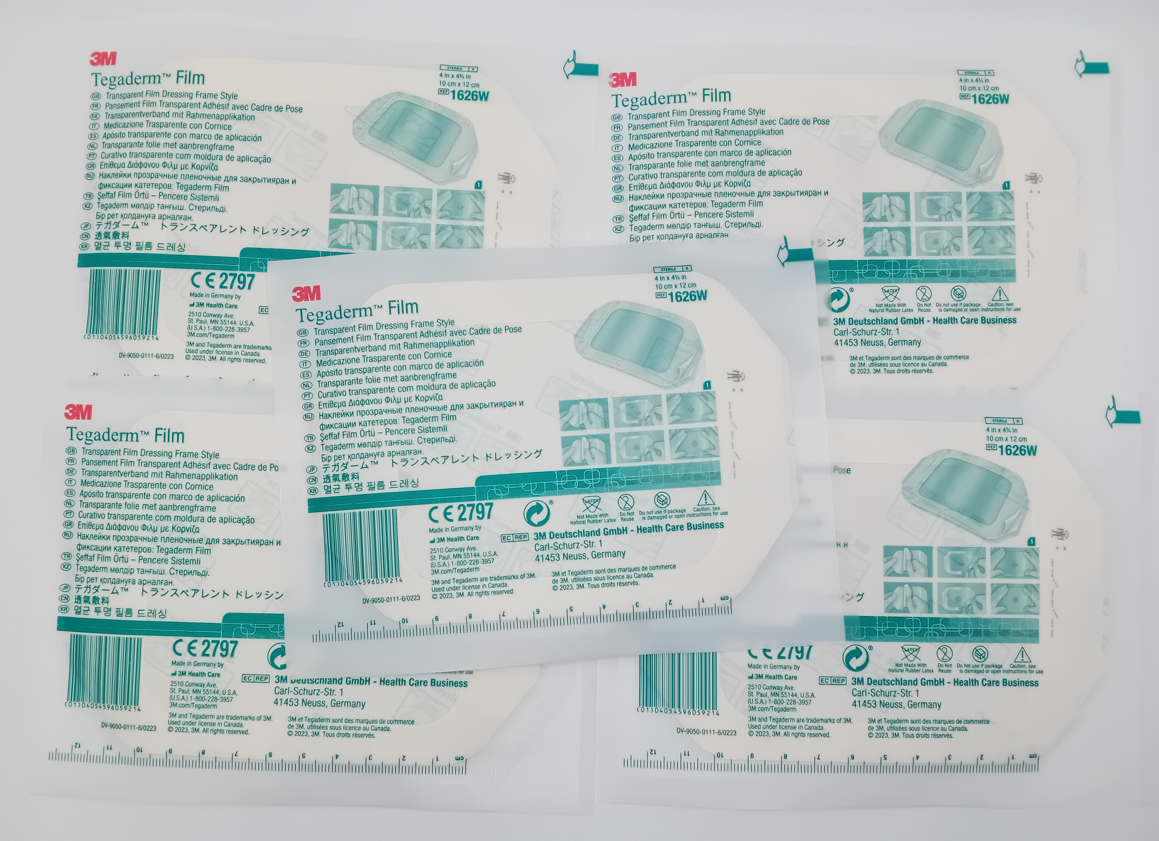 Tegaderm Film Dressings 10cm x 12cm Burns/Tattoo/Wounds - Various Packs - Picture 3 of 8