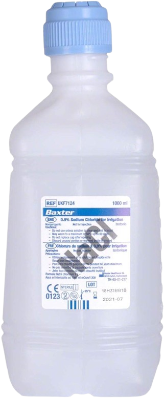 Baxter NaCl Chlorure De Sodium 0,9% Solution Saline Irrigation 1 Litre (1000 Ml)